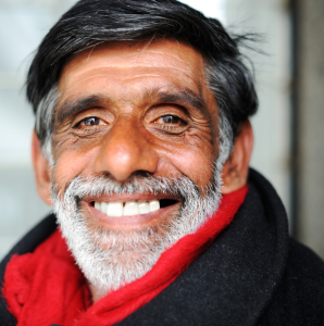 older man smiling